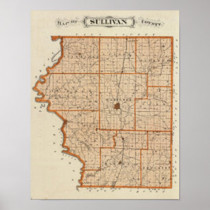 Poster Map of Sullivan County