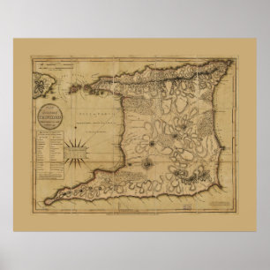 Poster Map of the Isle of Trinidad (1797)