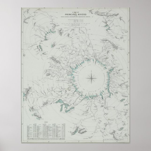Poster Map of the North Pole (Frente)