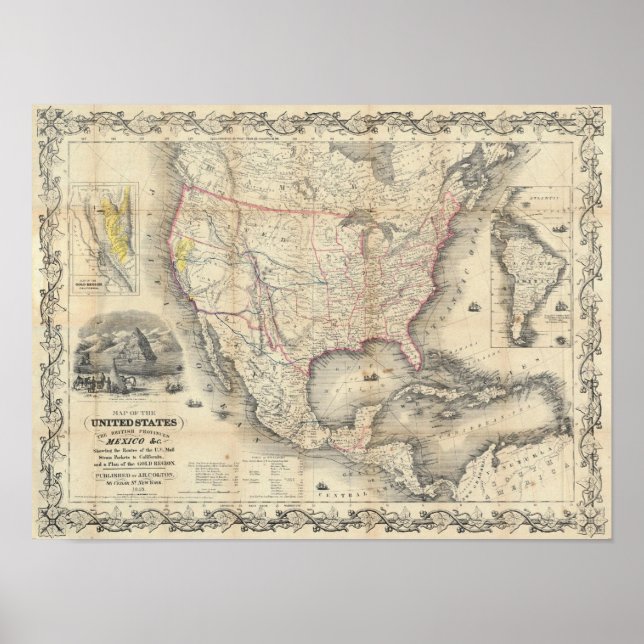 Poster Map Of The United States (Frente)