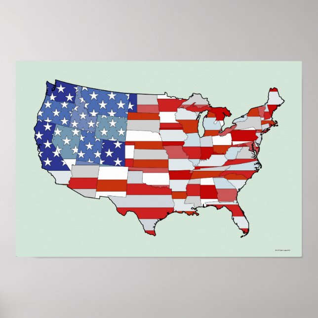 Poster Map of United States of America (Frente)