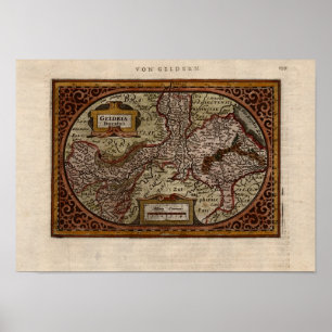 Pôster Mapa 1631: Geldria Ducatus por Mercator-Hondius