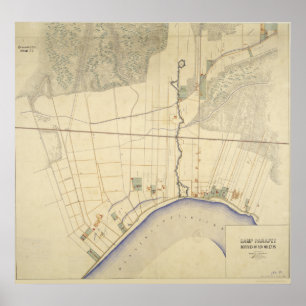 Pôster Mapa 1863-64 de Louisiana do parapeito do