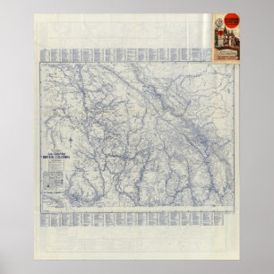 Pôster Mapa 2 das fugas do oficial 1925 de McNally da
