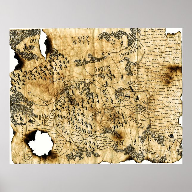 Pôster Mapa 6 do Reino Esquecido (Frente)