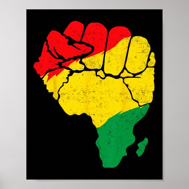 Poster Mapa Africano de Primeira Unidade Junta de Orgulho (Frente)