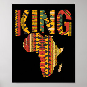 Poster Mapa Africano do Orgulho Negro Kente Design Melani