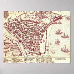 Pôster Mapa agradável de France