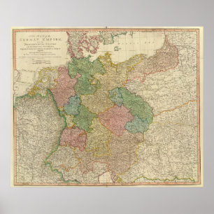 Poster Mapa alemão do império