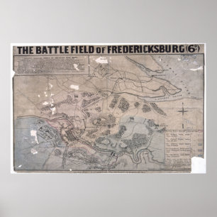 Poster Mapa americano da guerra civil