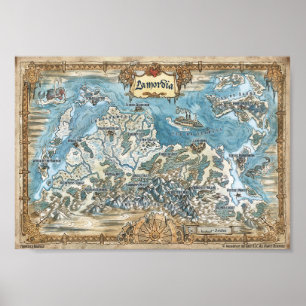 Poster Mapa anotado da Lamordia