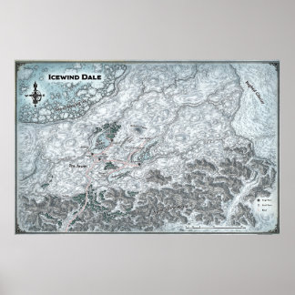 Poster Mapa anotado de Icewind Dale