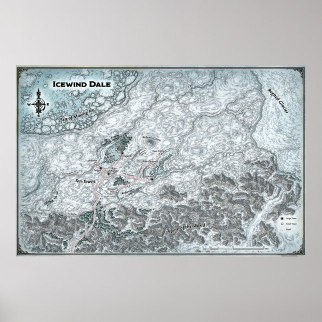 Poster Mapa anotado de Icewind Dale (Frente)