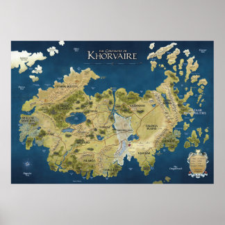 Poster Mapa anotado de Khorvaire (Eberron)