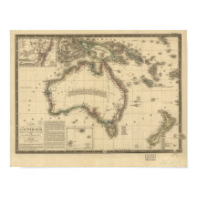 Mapa antigo da Austrália 1826