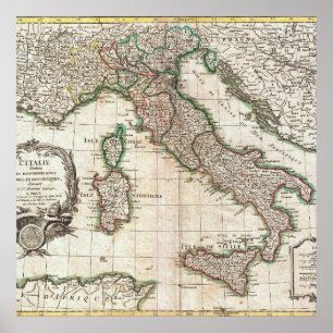 Poster Mapa Antigo da Europa