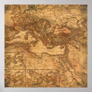 Poster Mapa Antigo da Europa