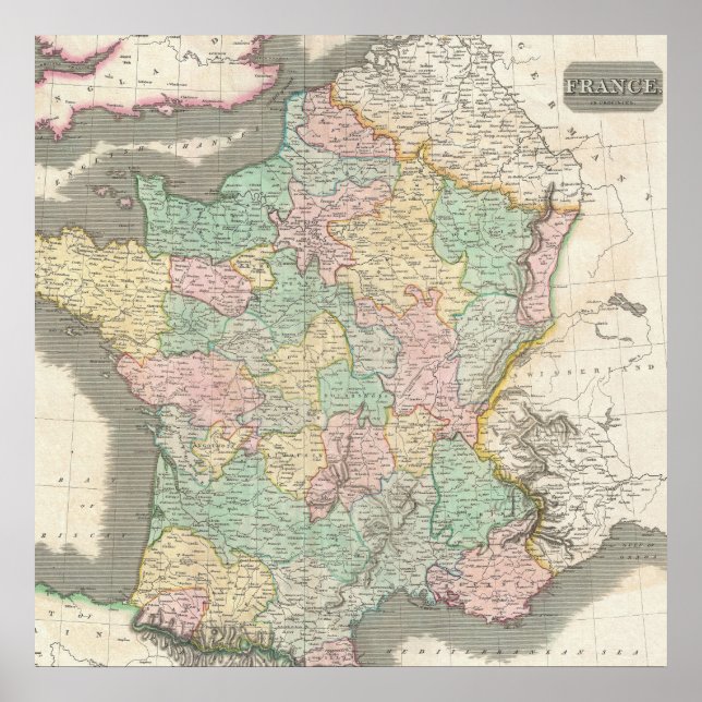 Poster Mapa Antigo da Europa (Frente)