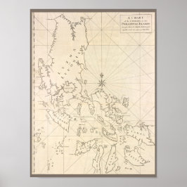 Poster Mapa antigo das Filipinas
