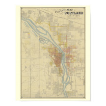 Mapa antigo de Portland, Oregon