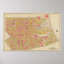 Mapa Antigo do Brooklyn | George Washington Bromle