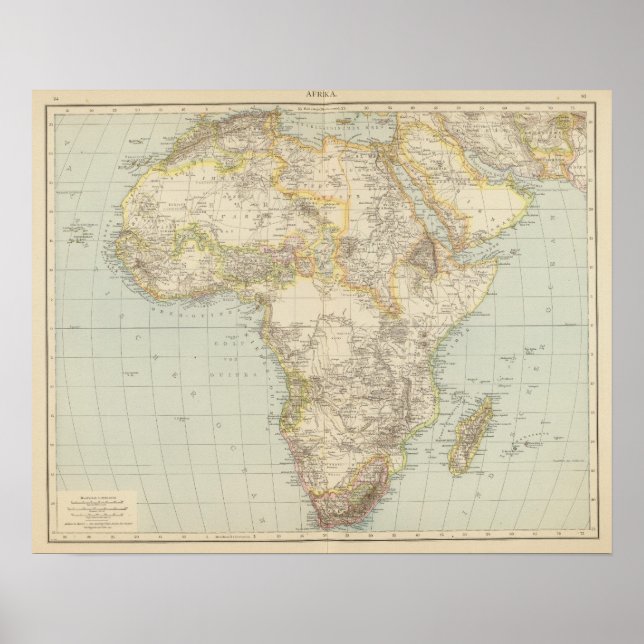 Pôster Mapa Atlas da África (Frente)