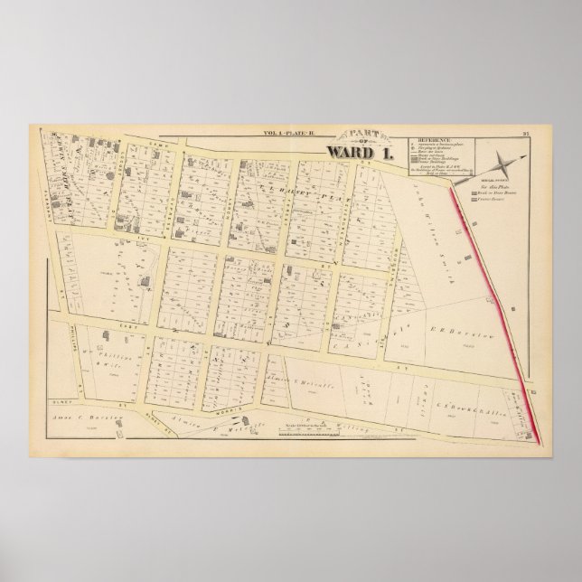Pôster Mapa Atlas de Rhode Island (Frente)