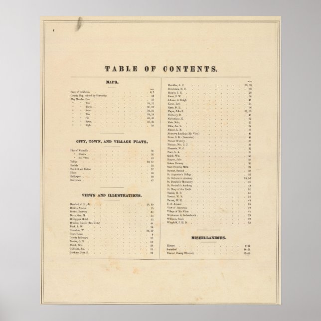 Poster Mapa atlas do Condado de Solano (Frente)
