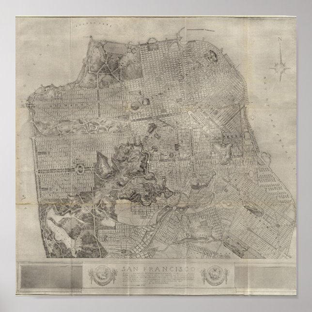 Poster Mapa Atlas do Plano San Francisco (Frente)