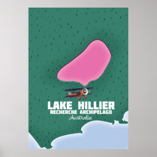 Poster Mapa australiano do lago Hillier.