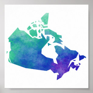 Poster Mapa Canadá
