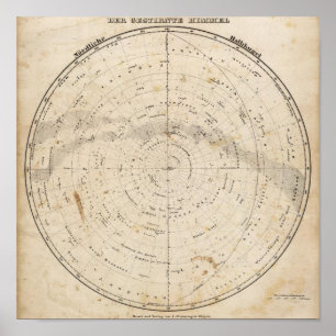 Pôster Mapa celestial
