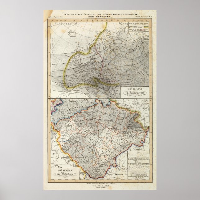 Poster Mapa Climático da Europa (Frente)