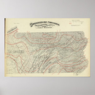 Pôster Mapa climatológico de Penn