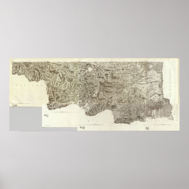 Poster Mapa composto da França (Frente)