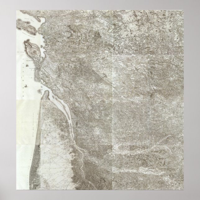 Pôster Mapa composto da França 3 (Frente)