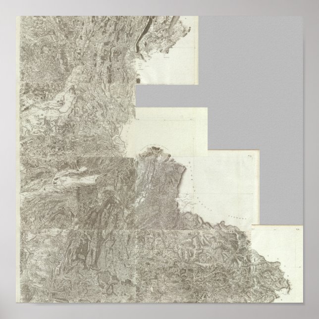 Pôster Mapa composto da França 4 (Frente)