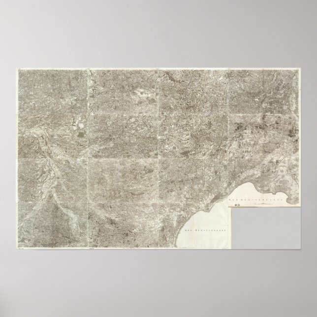 Pôster Mapa composto da França 7 (Frente)