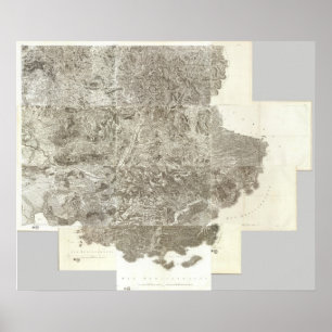 Poster Mapa composto de France