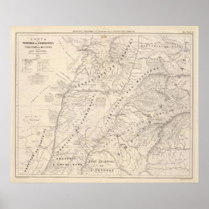 Pôster Mapa, Corrientes Prov, missão de Terr