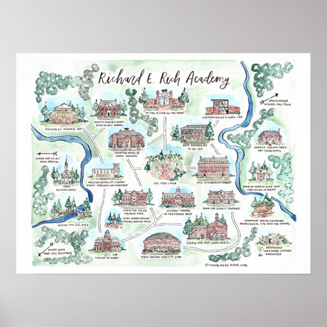 Poster Mapa da Academia Richard E Rich (Frente)