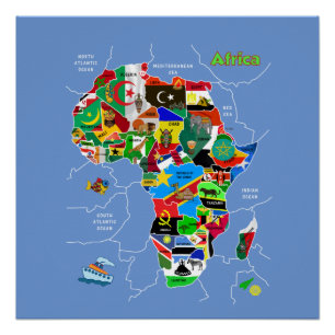Pôster Mapa da África