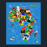 Poster Mapa da África<br><div class="desc">Poster do mapa africano</div>