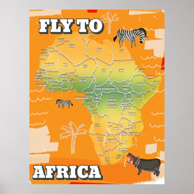 Poster Mapa da África (Frente)