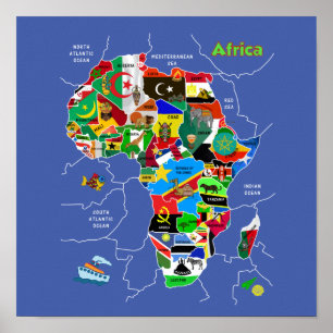 Poster Mapa da África