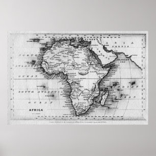 Poster Mapa da África   Gravado por Thomas Stirling