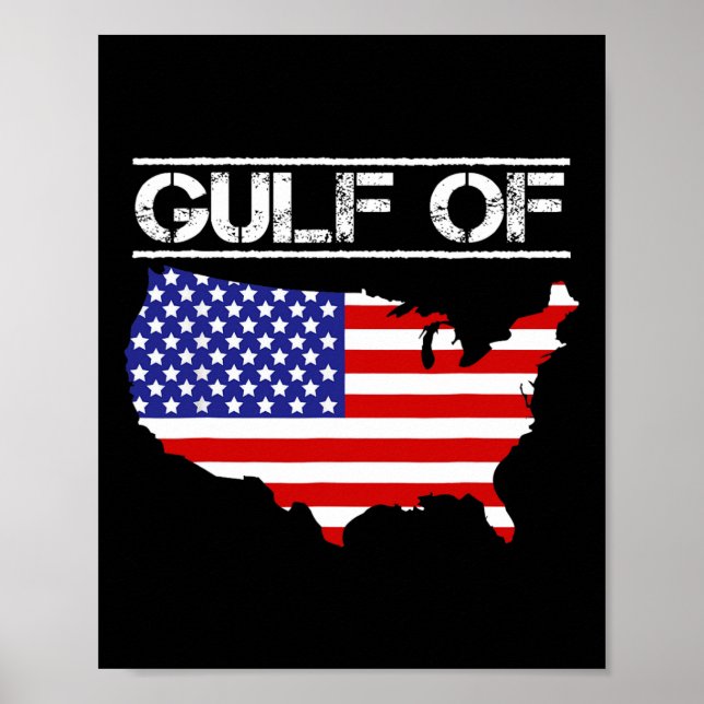 Poster Mapa Da América Do Golfo Dos Estados Unidos (Frente)