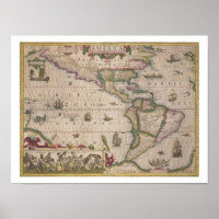 Mapa da América, do Mercator Atlas, pub.