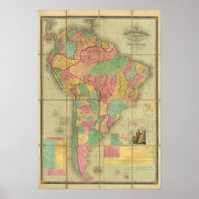 Poster Mapa da América do Sul 2 (Frente)