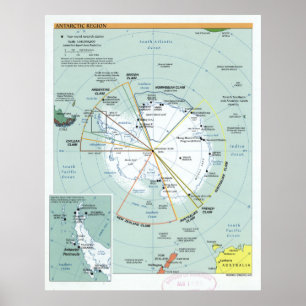 Poster Mapa da Antártida (2000)